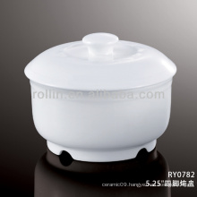 good quality chinese white ceramic soup bowls with lids